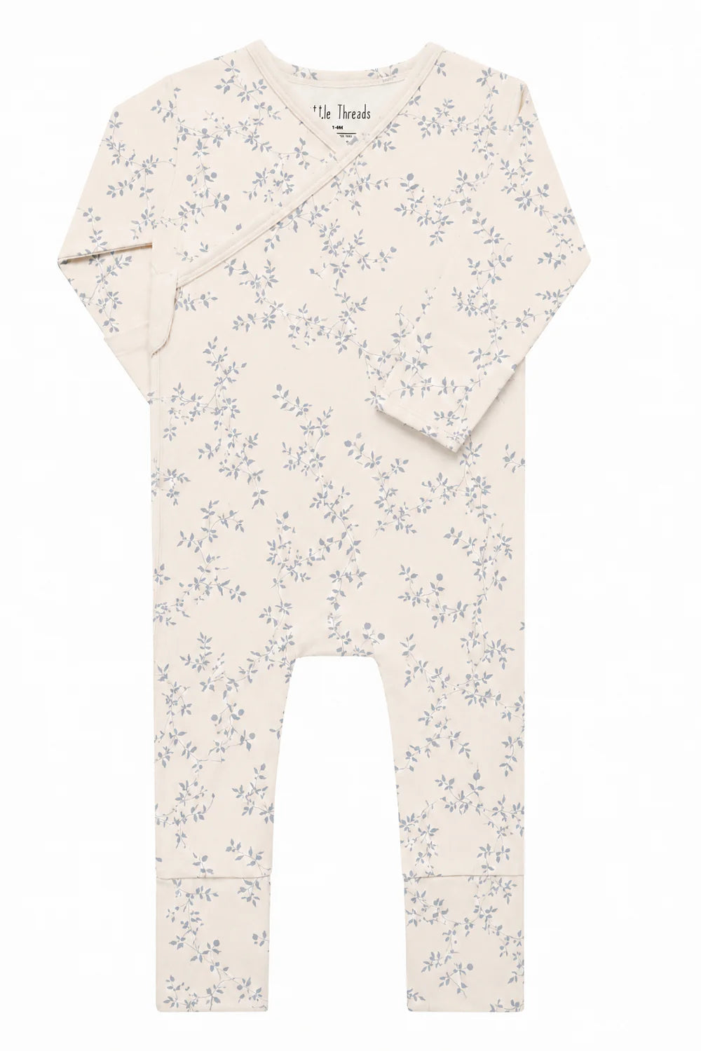 Soft Blue Bamboo Wrap Footie