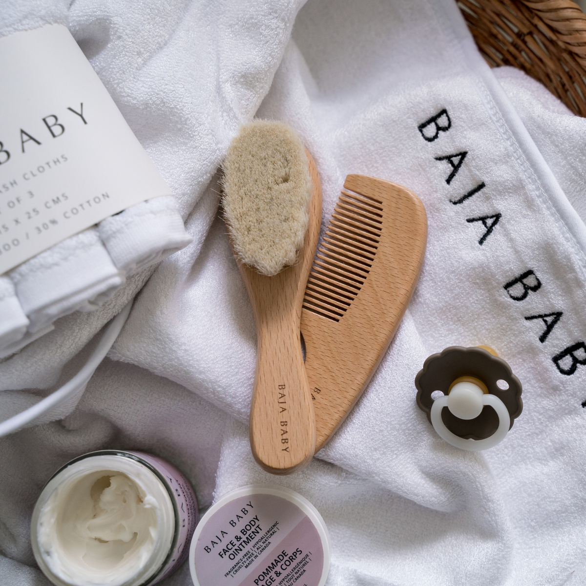 Bamboo/Cotton Wash Cloths | 3 Pack: Off White