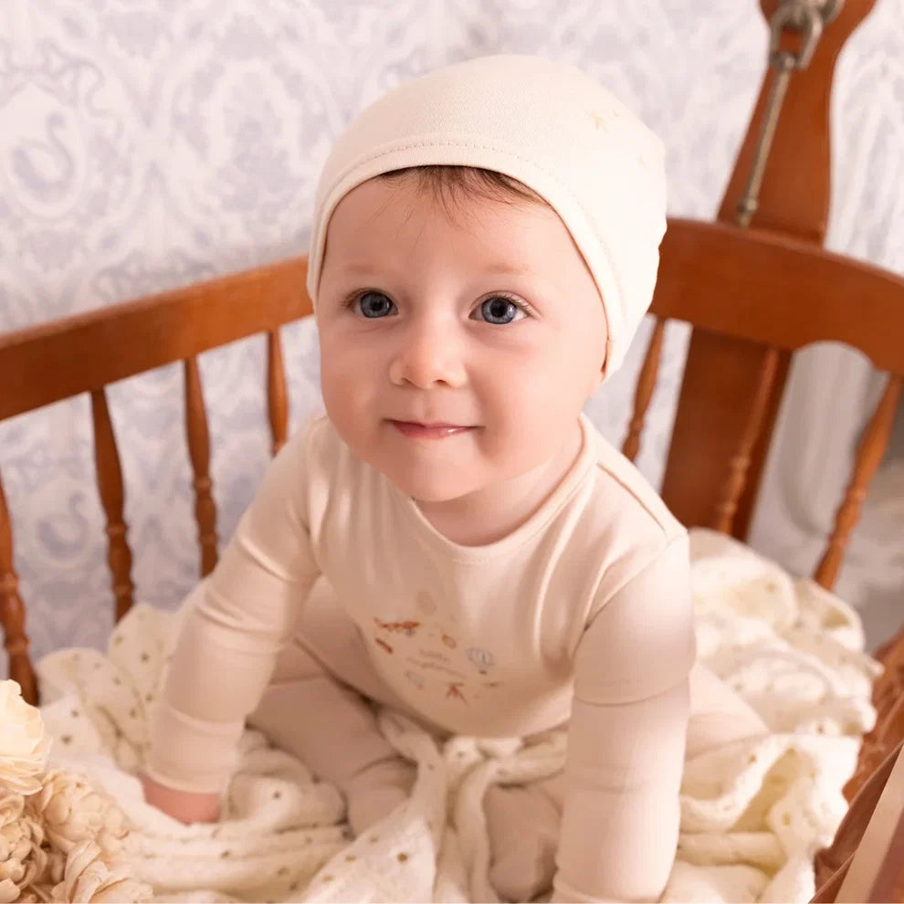 Little Explorer Footie & Hat - Ivory