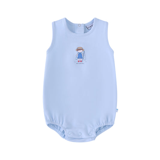 Light Blue Fisherman Romper