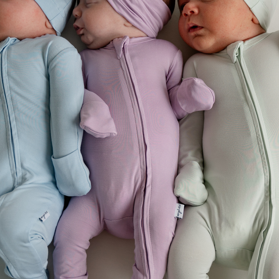 Bamboo Footed Sleepers: Iced Lavender