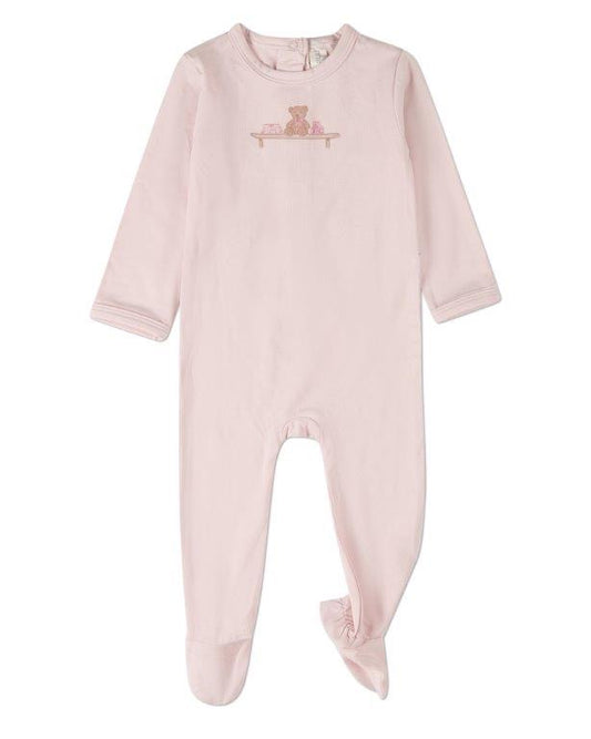 Bear On A Shelf Footie - Barely Pink