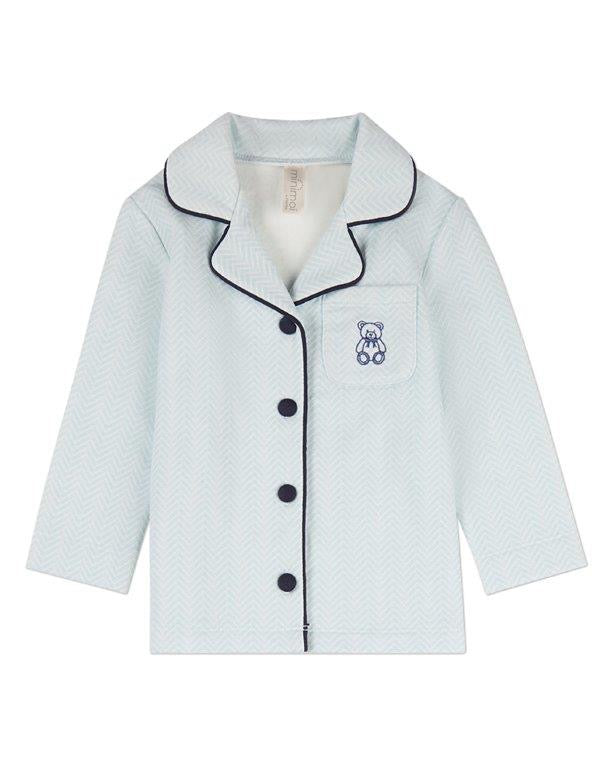 Snuggly Bear Chevron 2 Pc Set - Blue