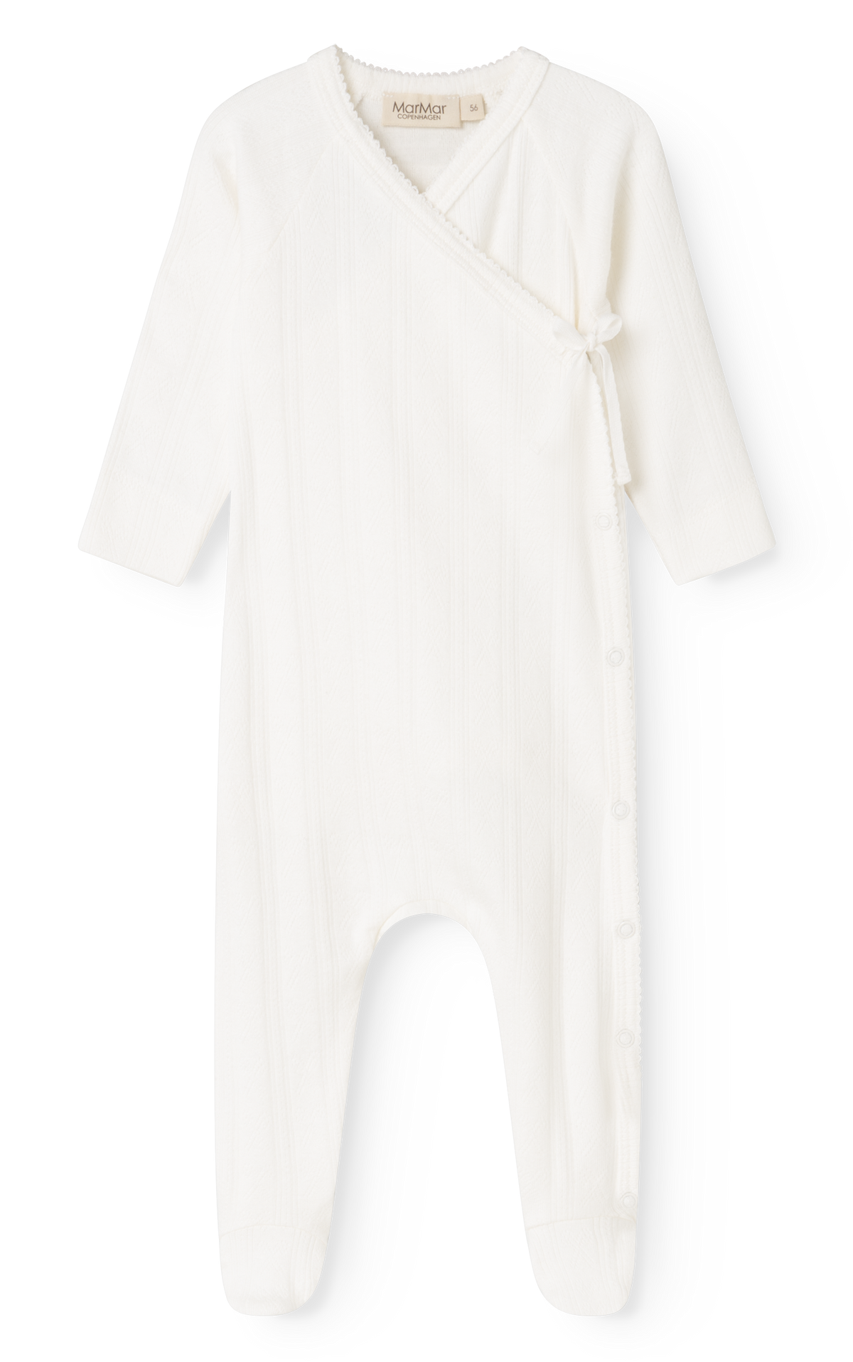 Rubetta Modal Pointelle Footie and Hat - Gentle White