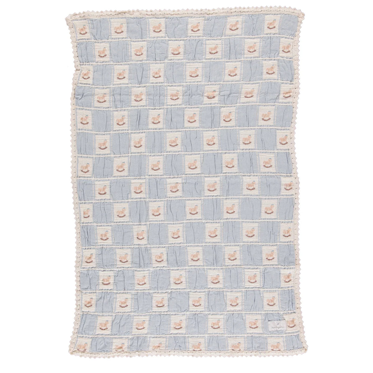 Rocking Horse Blanket - Blue