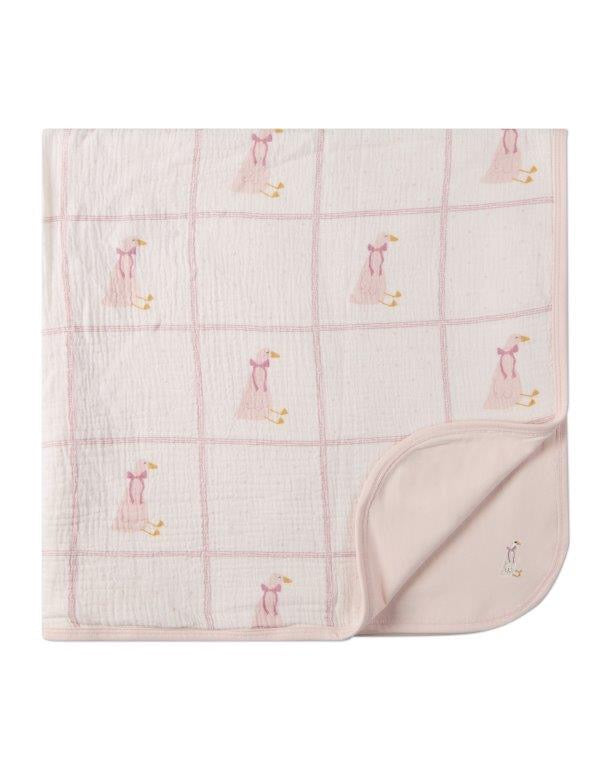 Girl's Sitting Goose Blanket