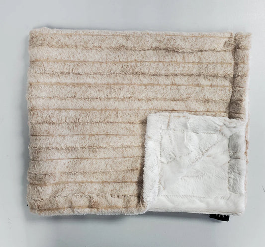 Frosted Chinchilla Taupe Minky Blanket