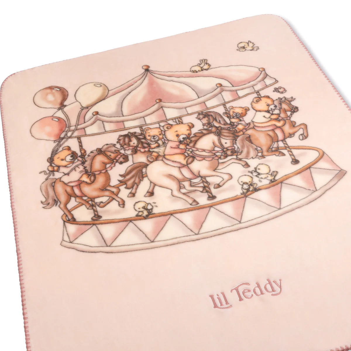 BIGGER TEDDY’S MERRY GO SNUGGLE SUGARY PINK