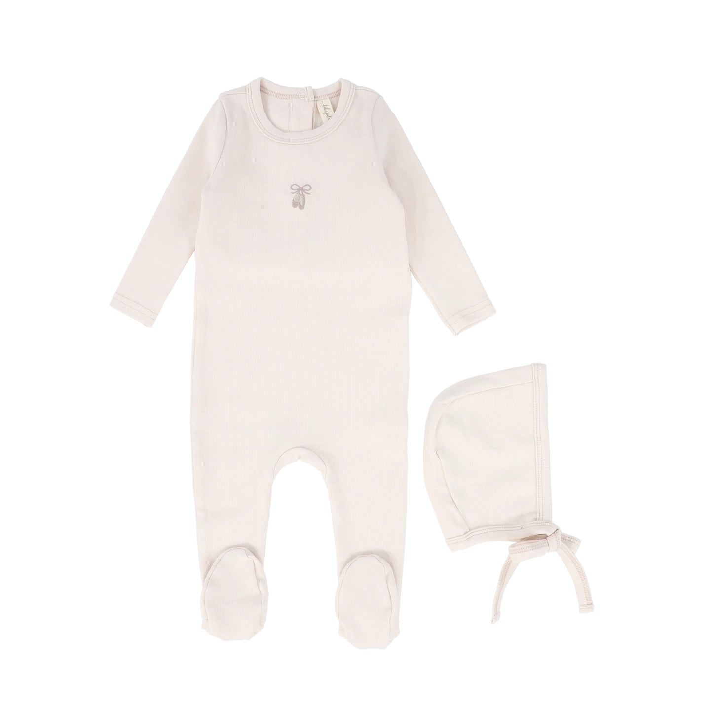 Bebe Jolee Pink Heather Applique Footie