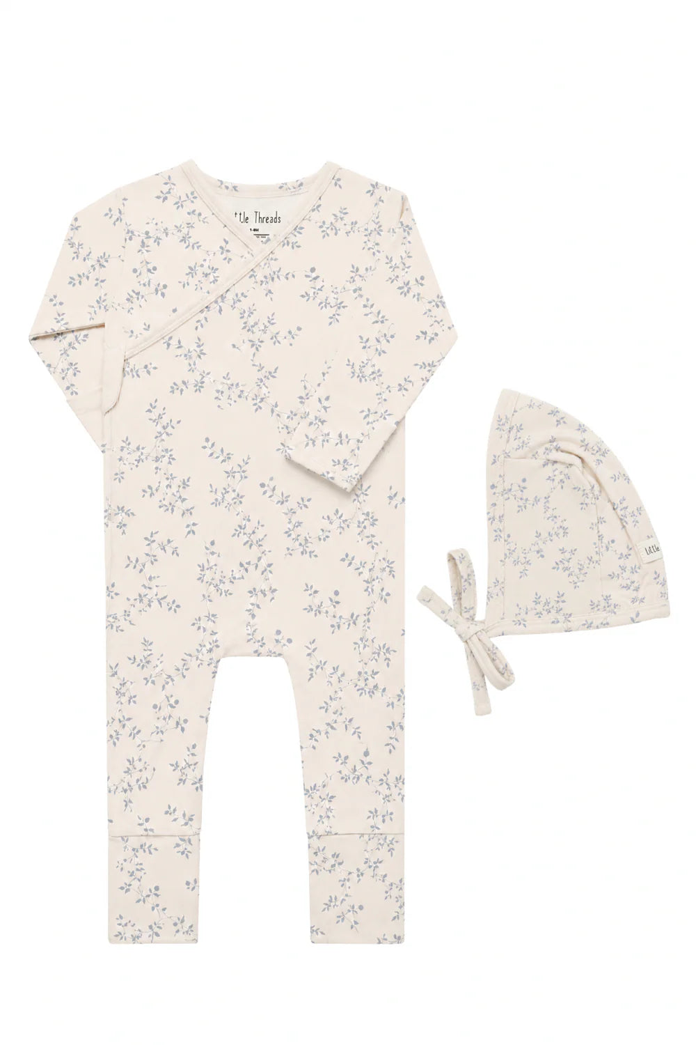 Soft Blue Bamboo Wrap Footie