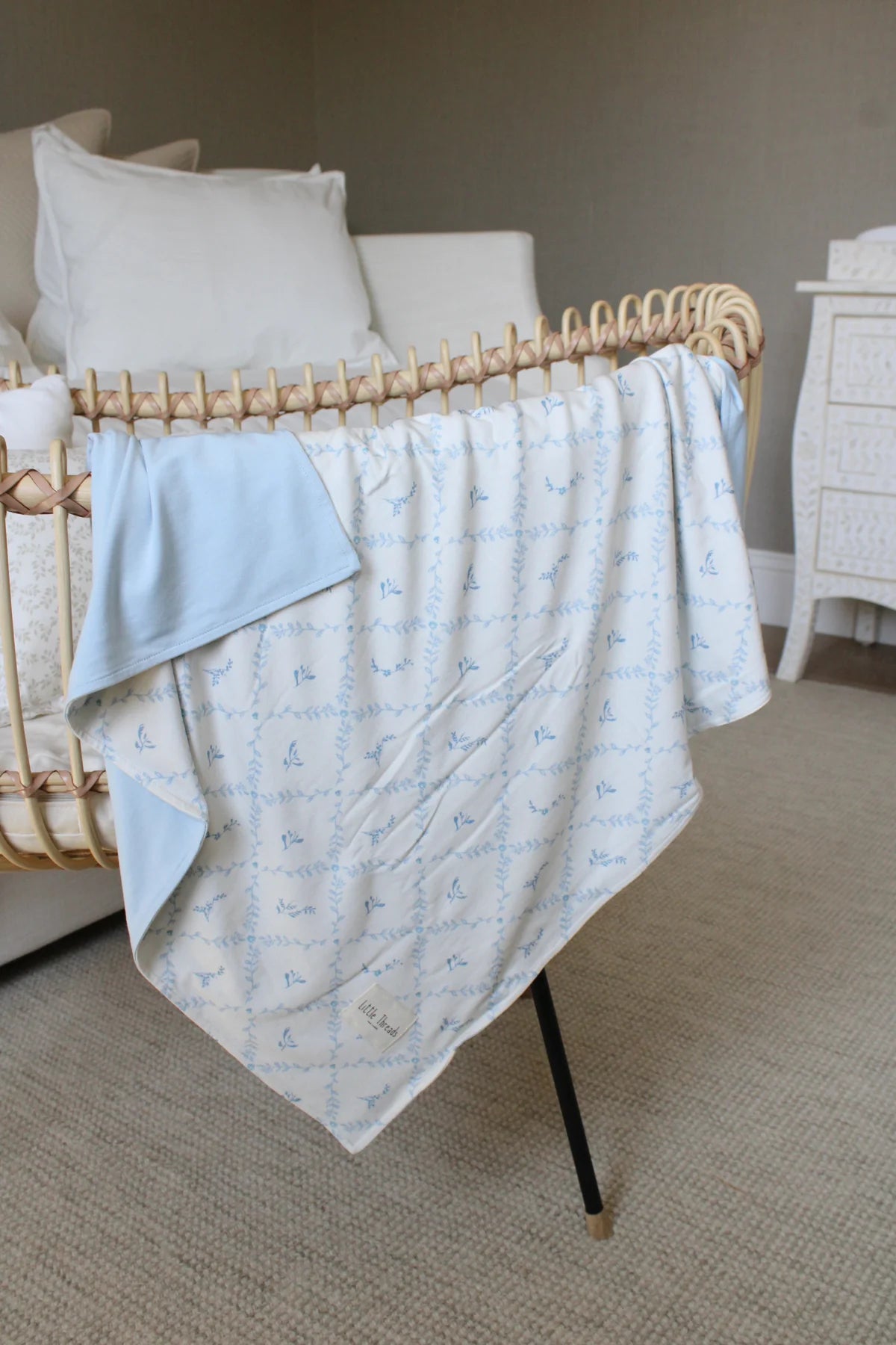 Blue Lattice Jersey Blanket