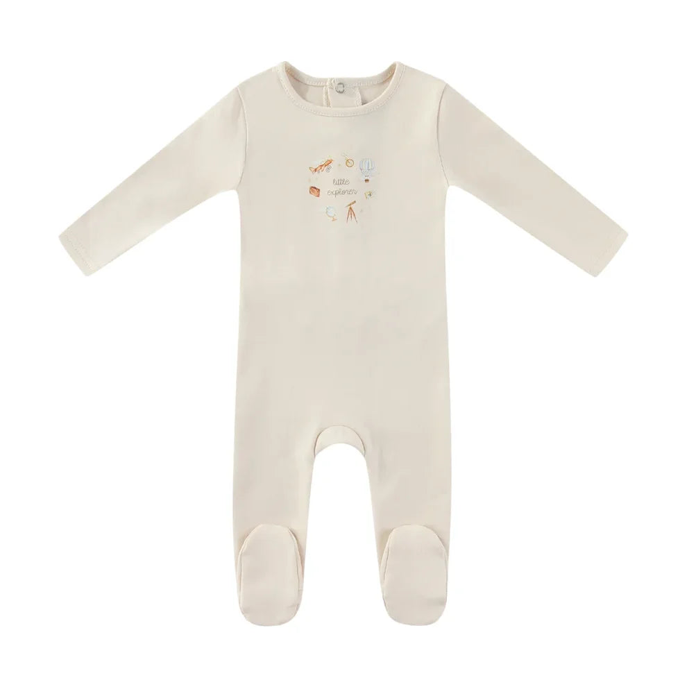 Little Explorer Footie & Hat - Ivory