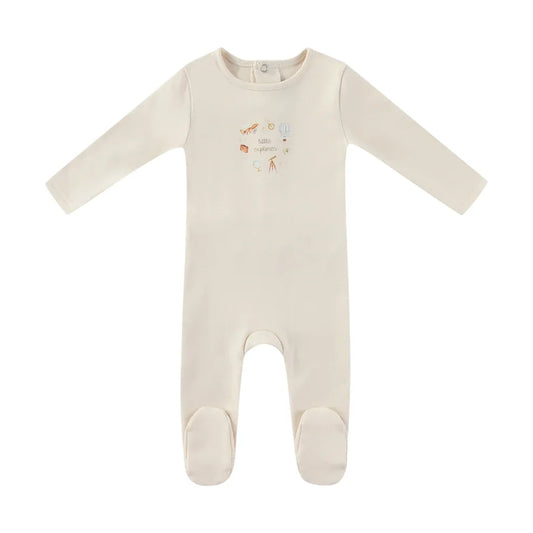 Little Explorer Footie & Hat - Ivory