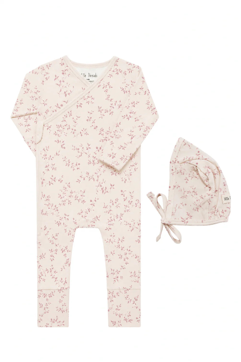 Blush Vine Bamboo Wrap Footie
