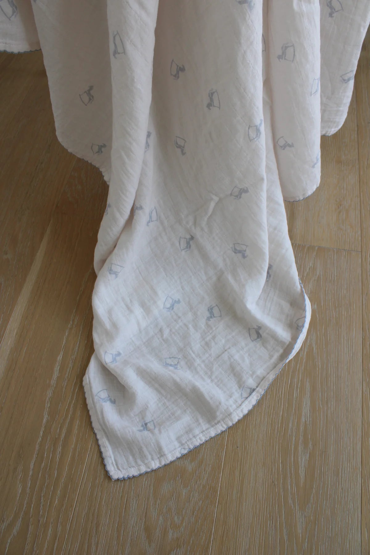 Little Blue Rocker Muslin Swaddle