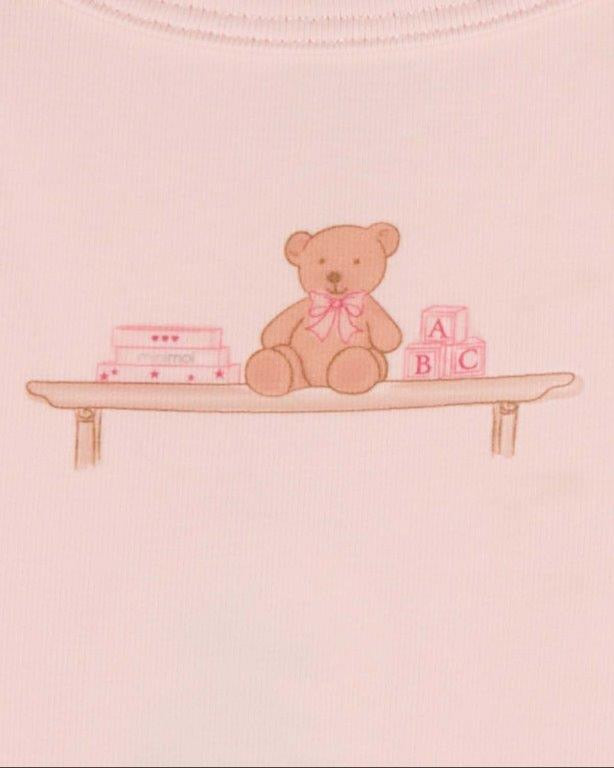 Bear On A Shelf 2 Pc - Pink