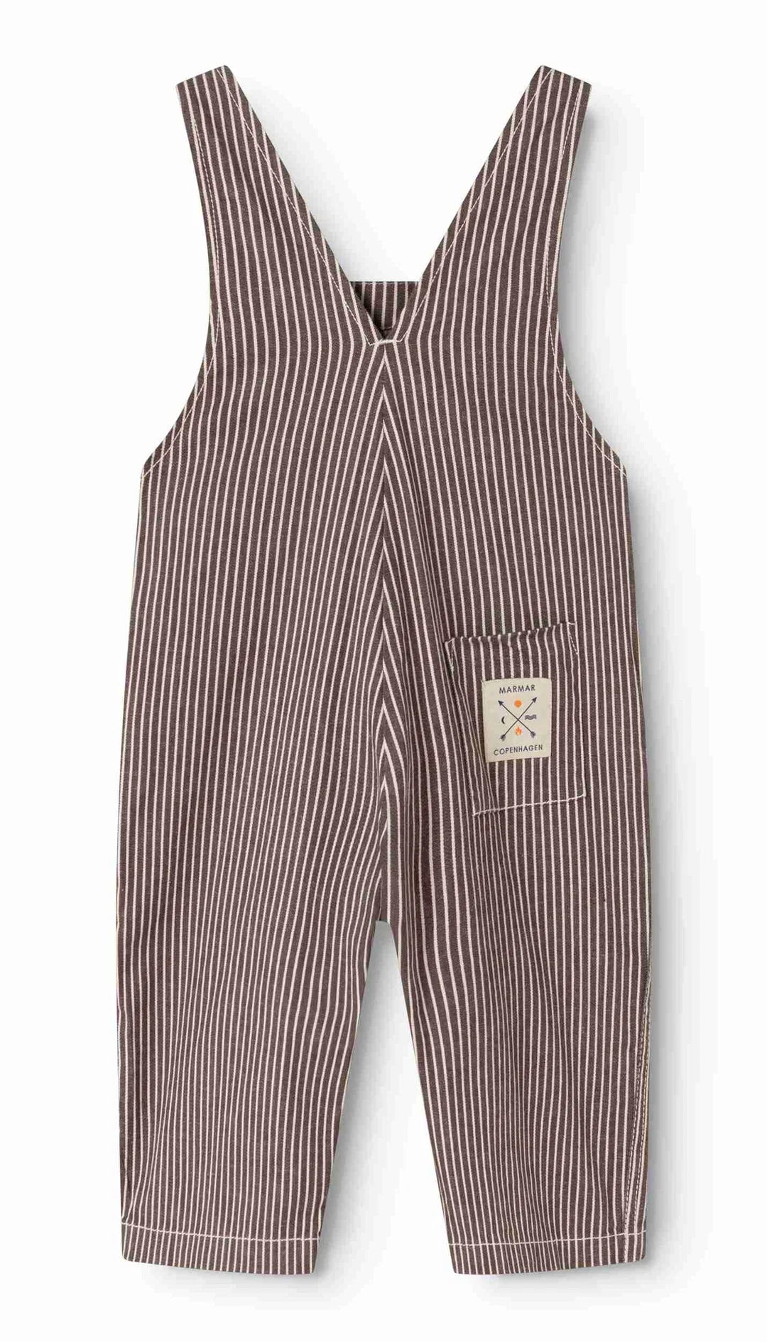 RUBEN OVERALLS - DARK BROWNIE STRIPE