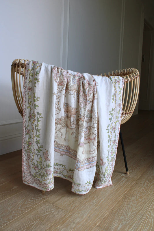 Enchanted Carousel Muslin Swaddle