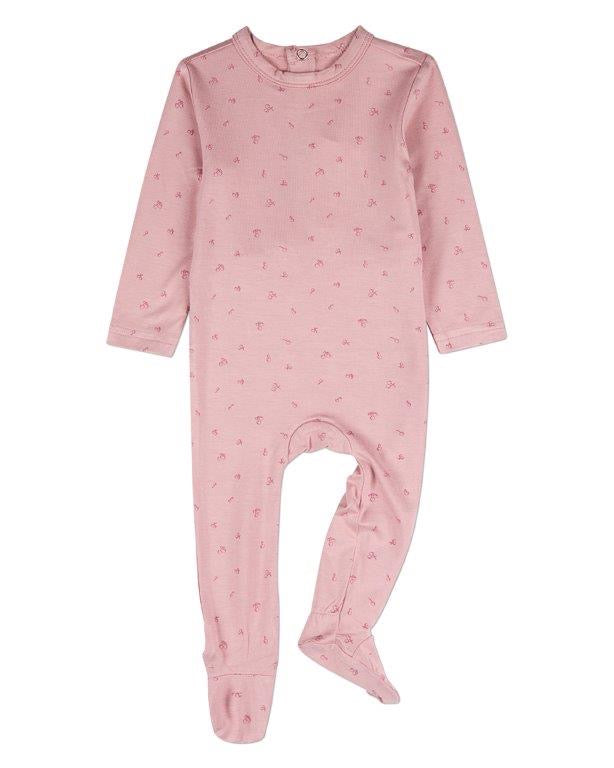 Delightful Cherries Footie - Mauve