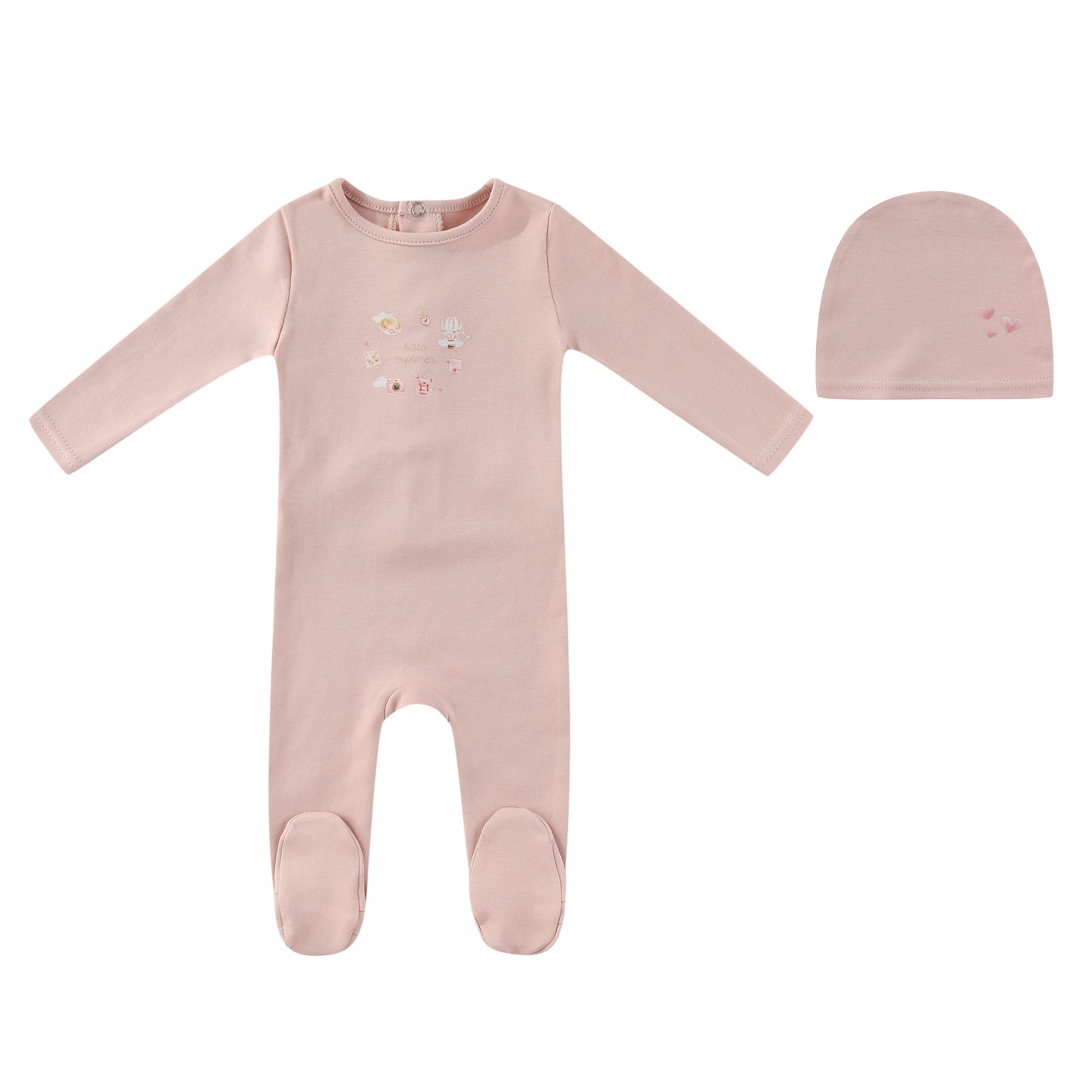 Little Explorer Footie Pink