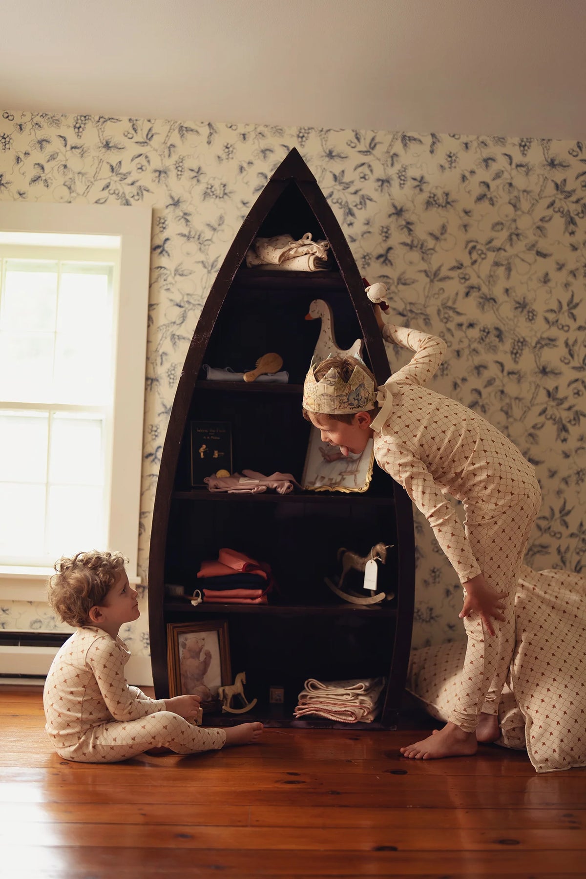 Bear Grid Print PJ - Boys
