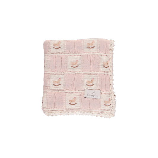 Rocking Horse Blanket - Mauve