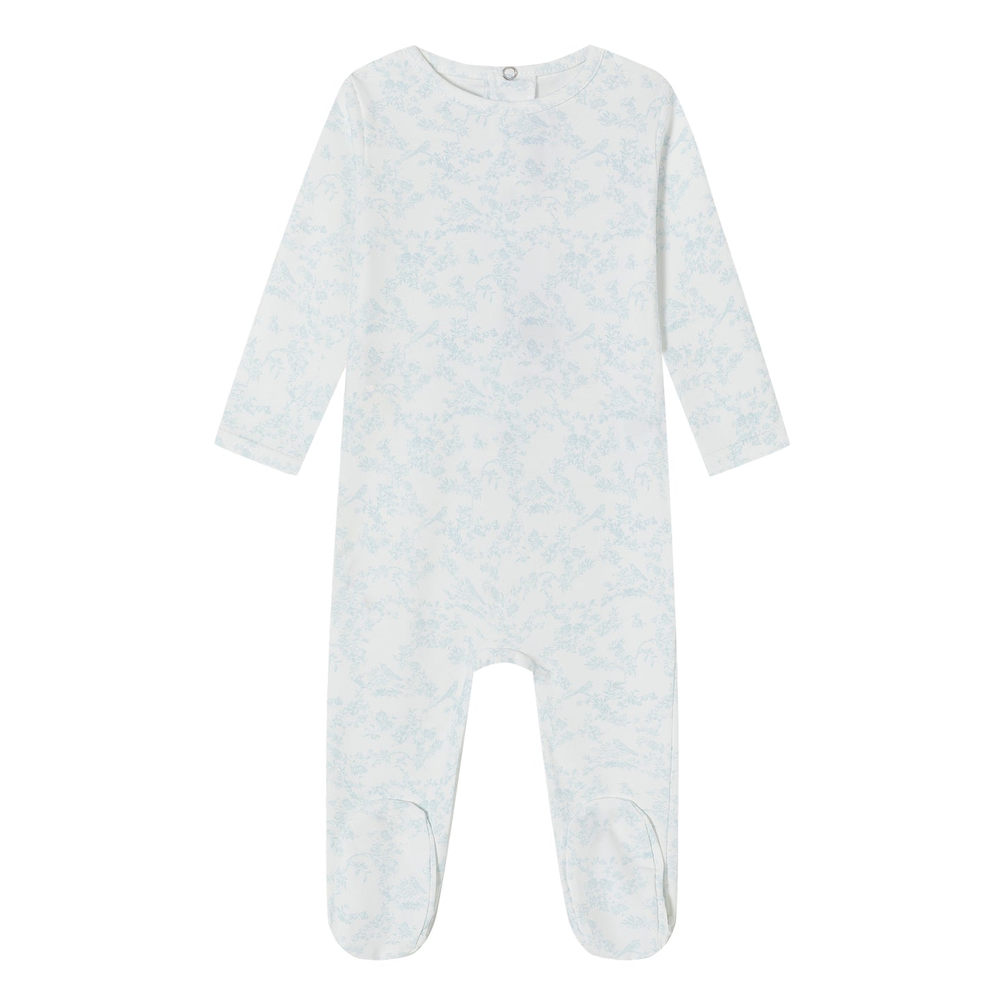 Blue Bird Toile Butterfly Footie