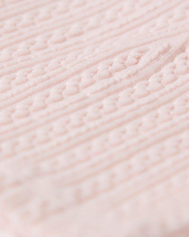 Delicate Link Patterned Footie - Pink