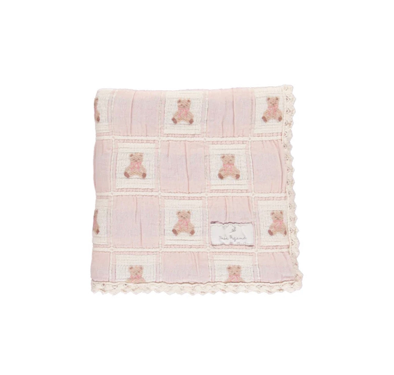 Mauve Teddy Bear Blanket