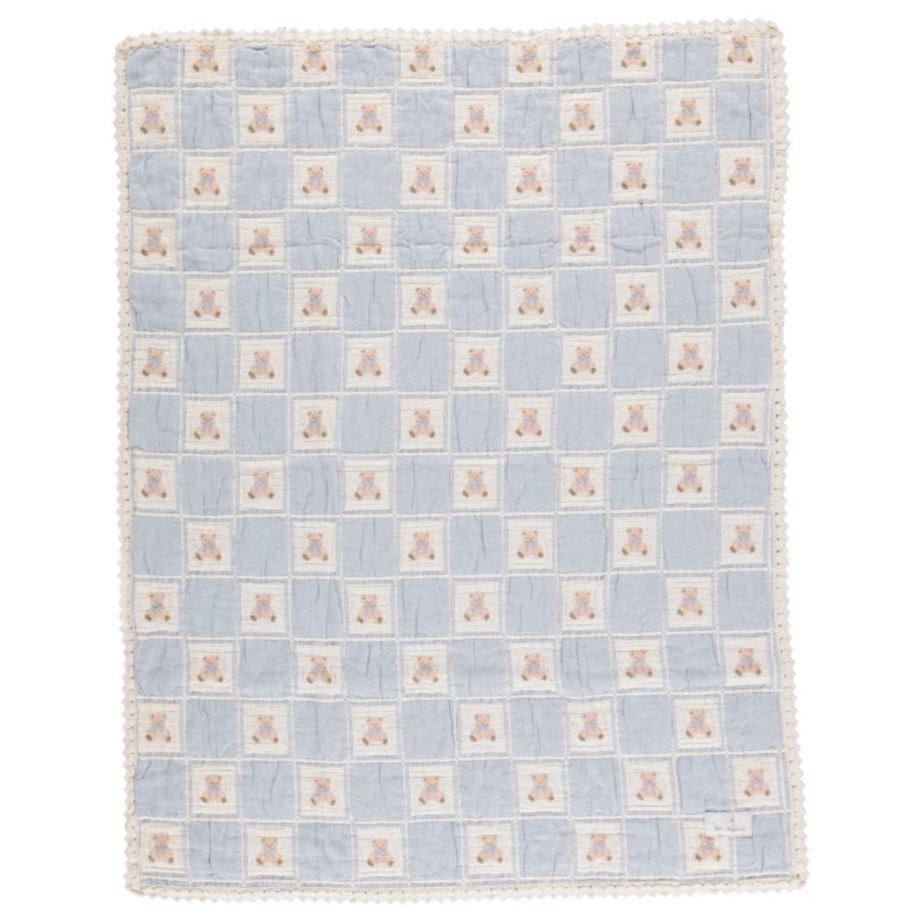 Blue Teddy Bear Blanket