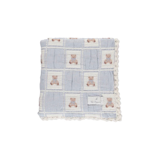 Blue Teddy Bear Blanket