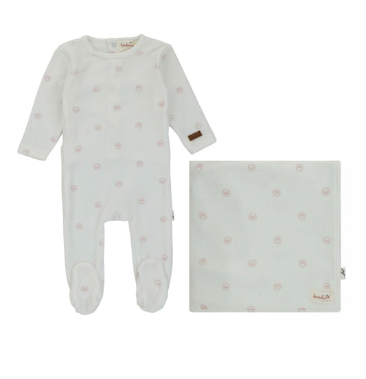 Bow Print Velour Set