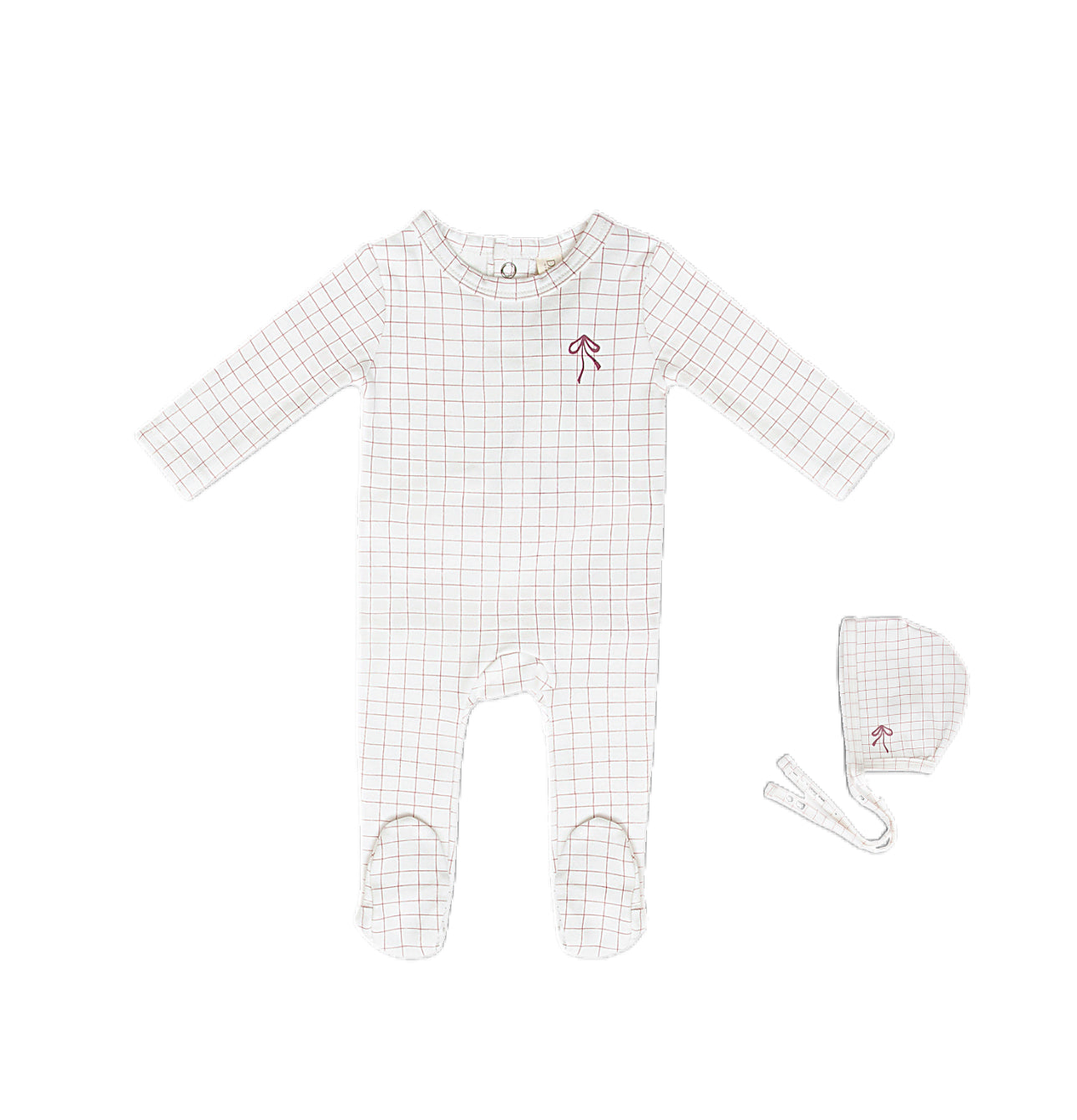 Berry Checkered Footie