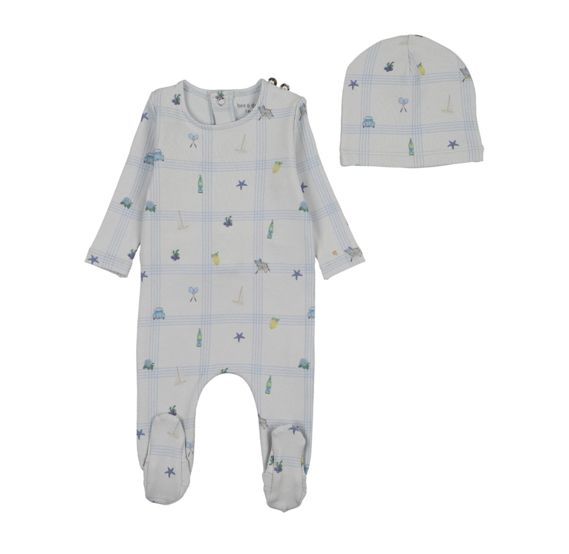 Summer Plaid Footie & Beanie