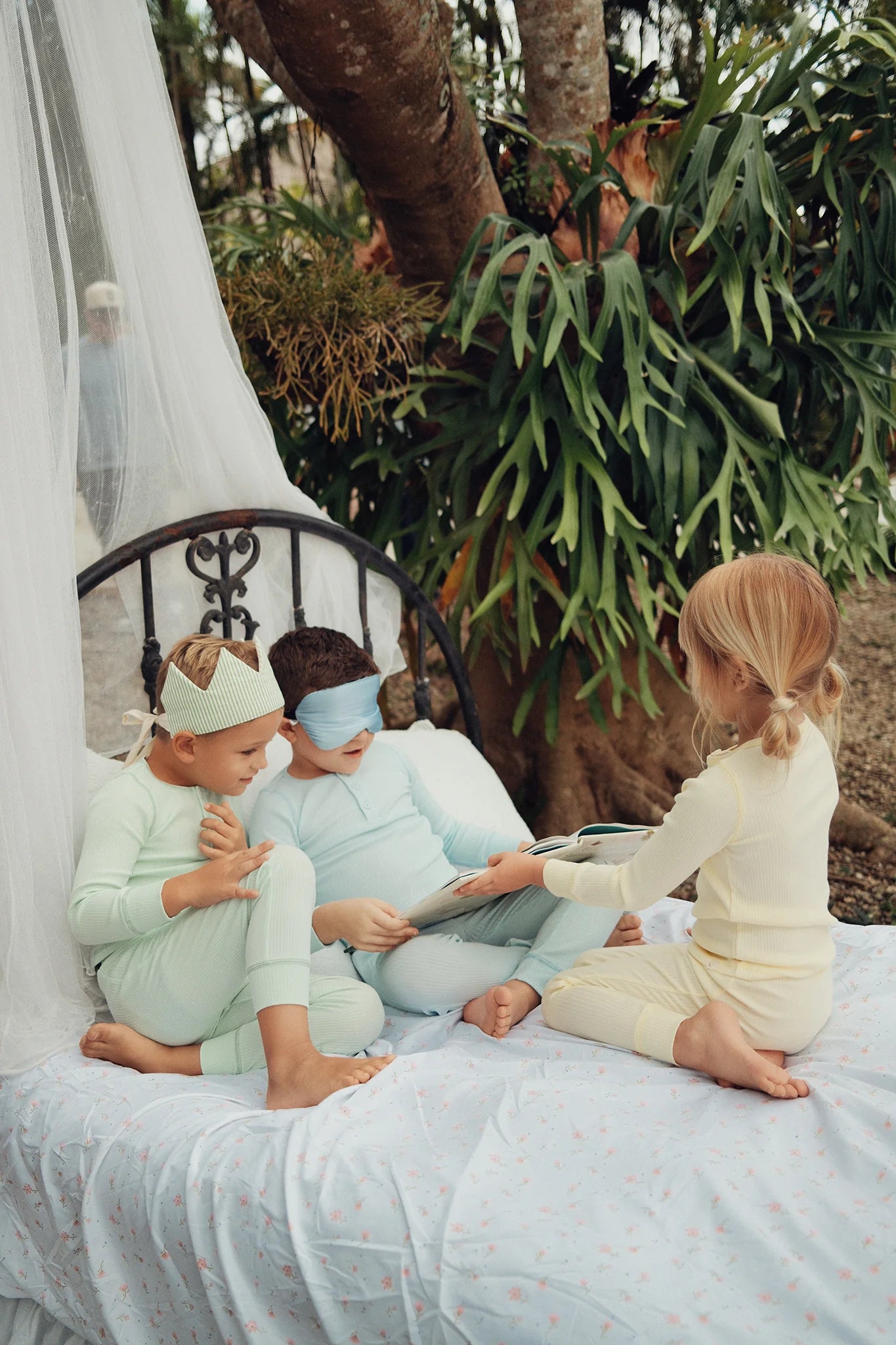Blue Ribbed Henley PJ