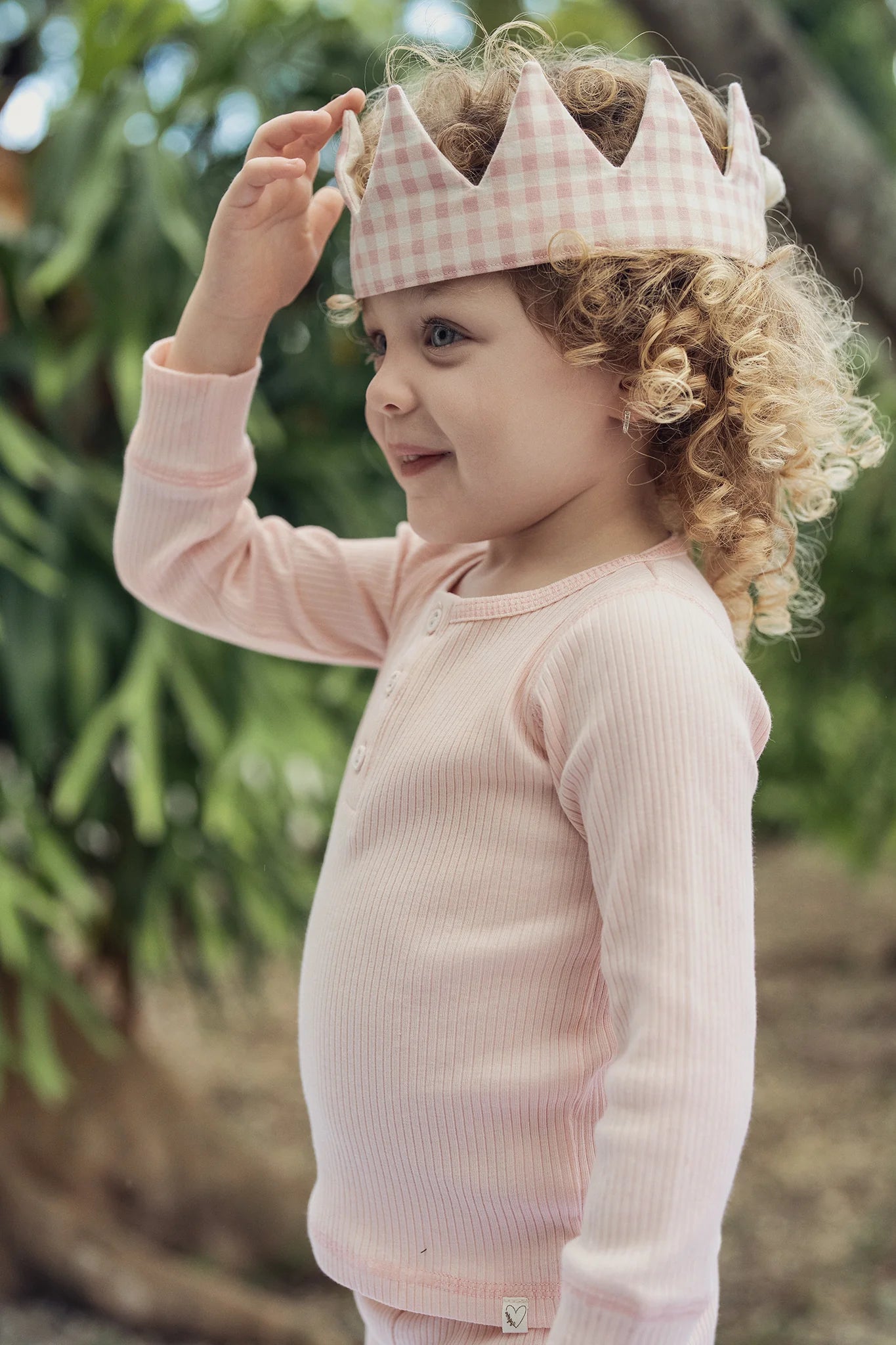 Pink Ribbed Henley PJ