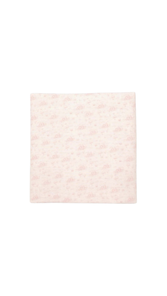Farmhouse Muslin Pink Swaddle