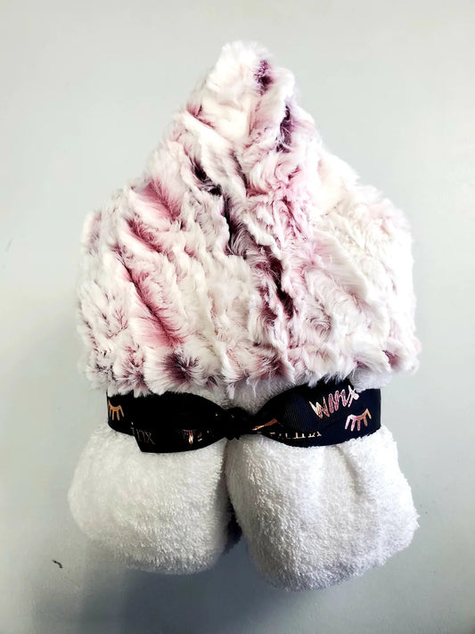 Zebra Rose Hooded Towel
