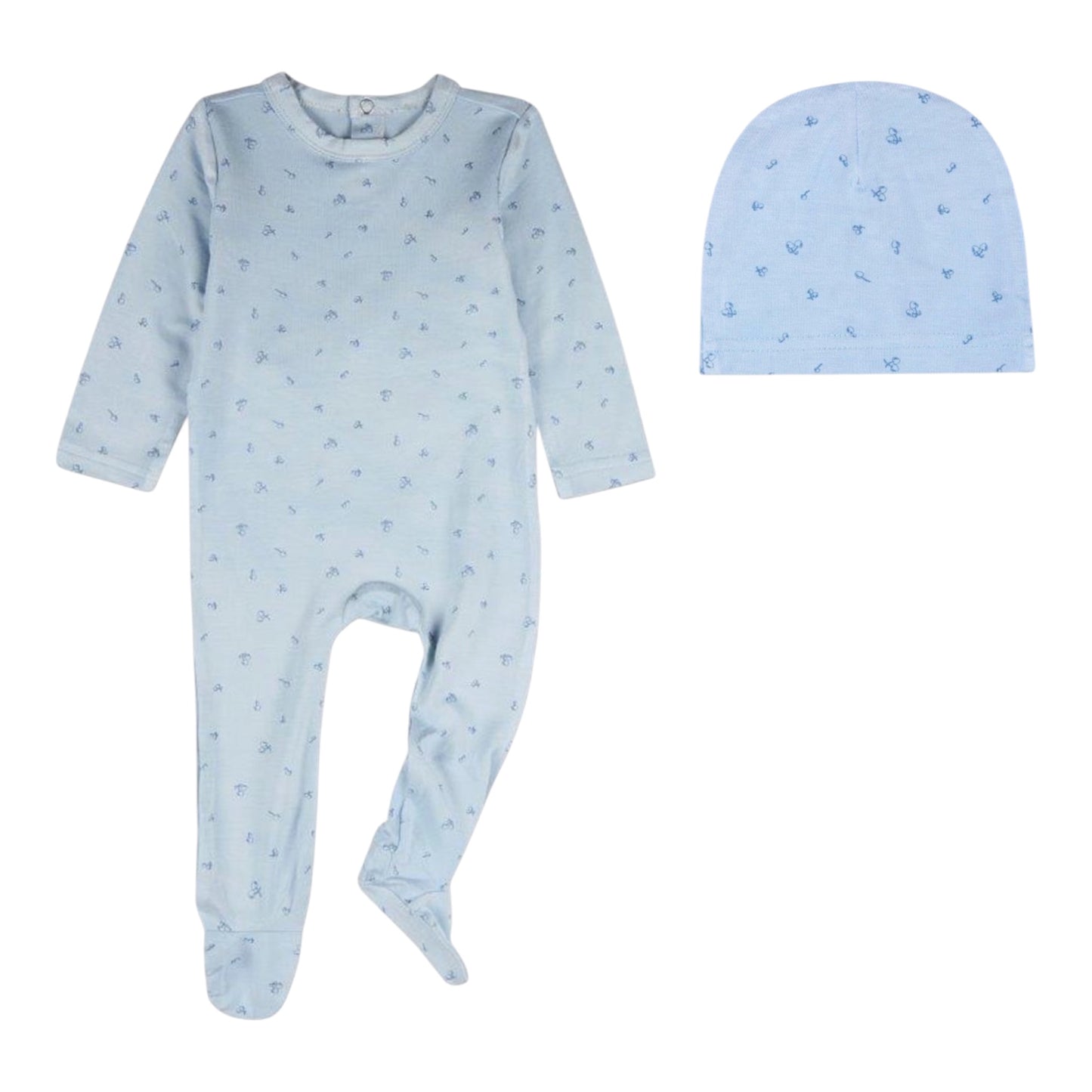 Delightful Cherries Footie - Blue