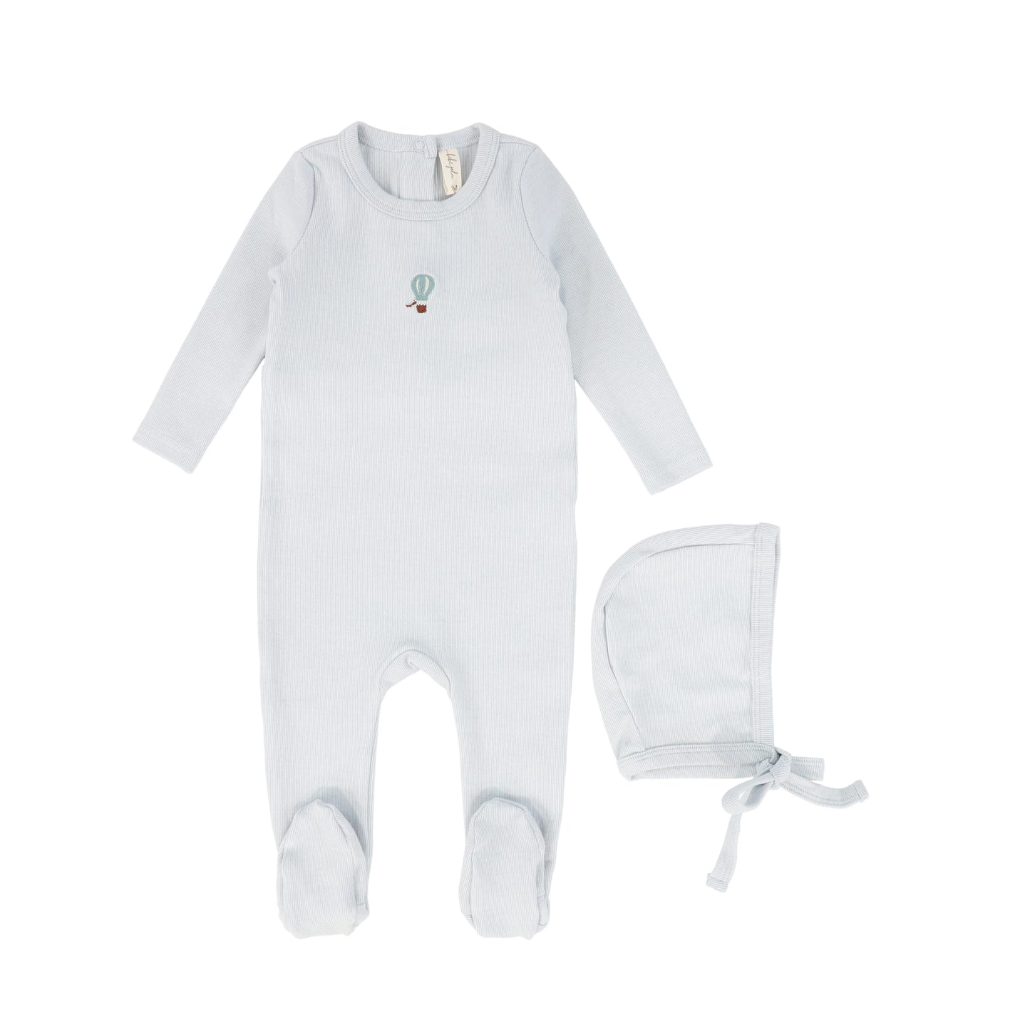 Bebe Jolee Blue Heather Applique Footie
