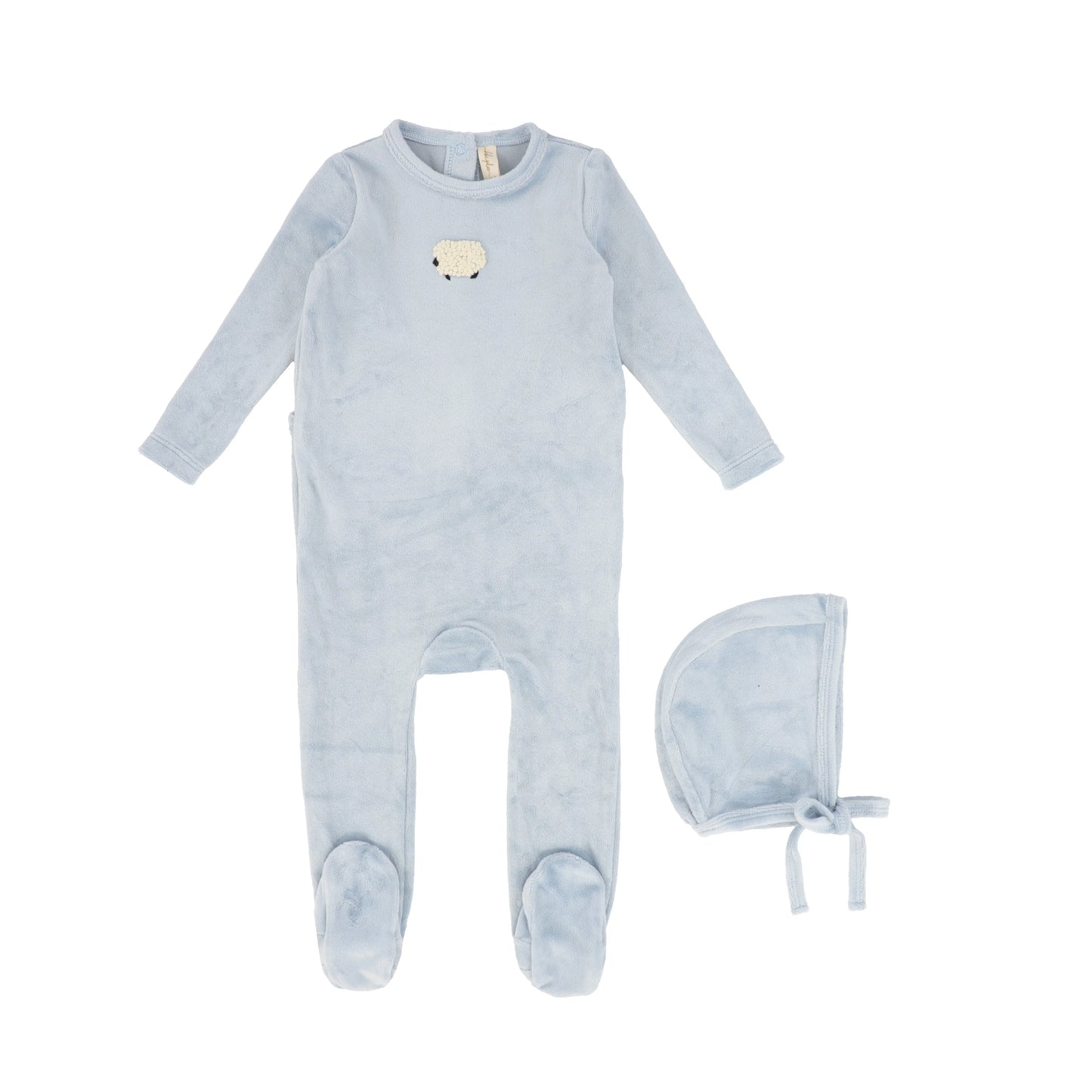 Bebe Jolee Blue Velour Graphic Footie