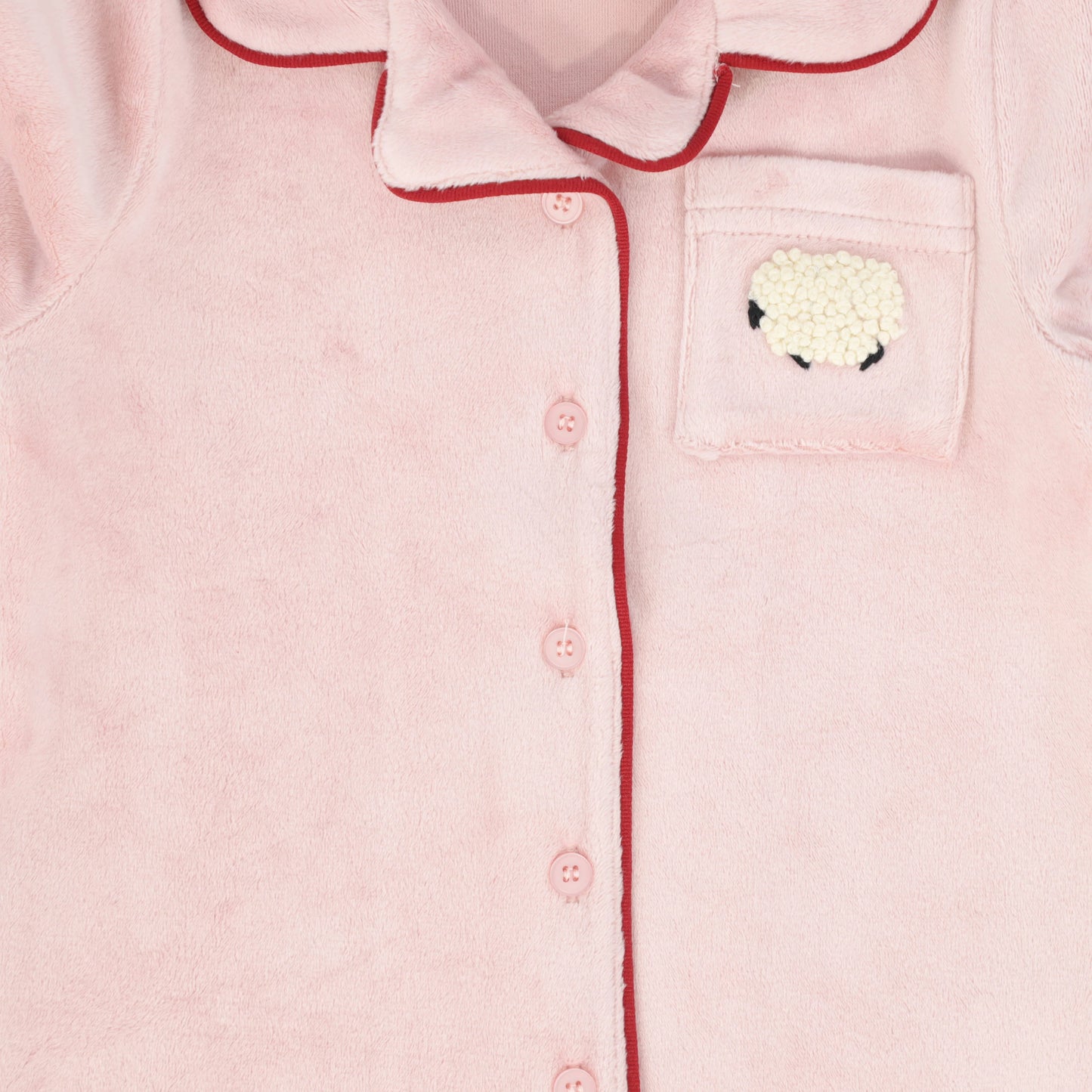 Bebe Jolee Pink Embroidered Pocket Trim Pajamas