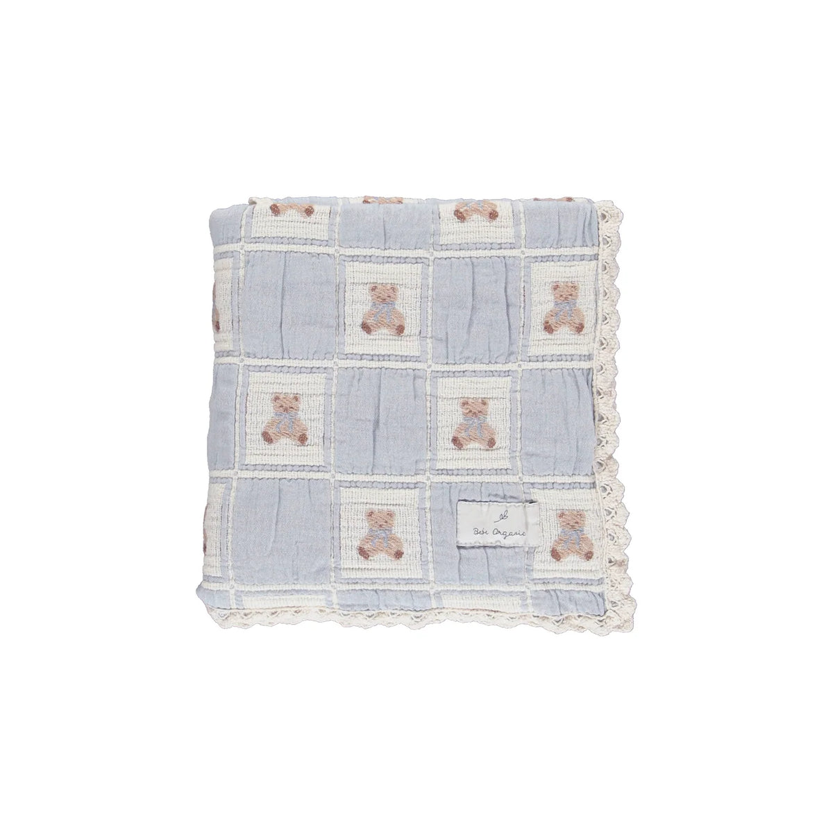 Teddy Bear Blanket - Blue