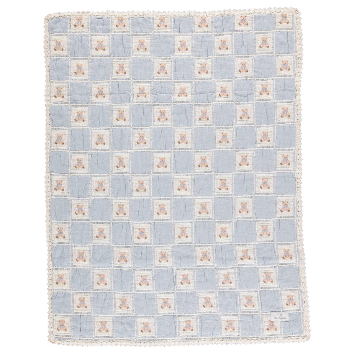 Teddy Bear Blanket - Blue