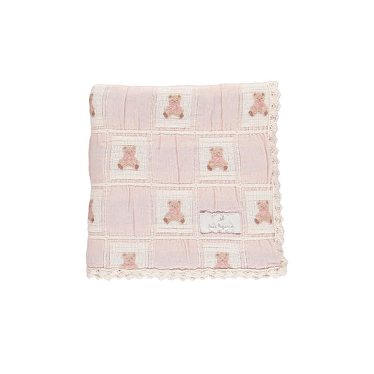Teddy Bear Blanket - Mauve