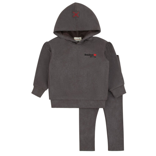 Acid Wash Smokey Brown Girls 2 Pcs
