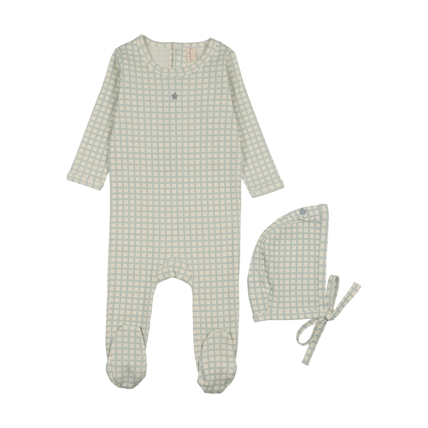 Checkered Dreams Footie - Blue Star