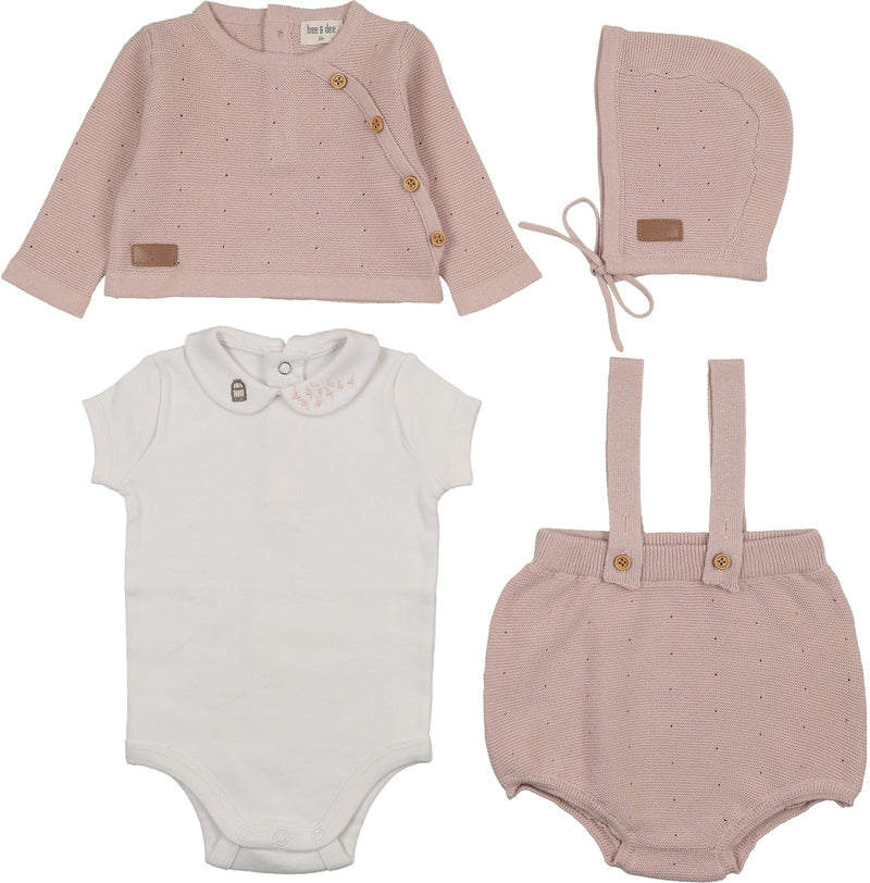 Girls Leather Tab Knit Outfit