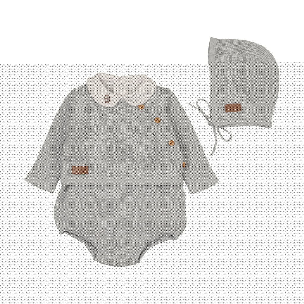 Boys Leather Tab Knit Outfit