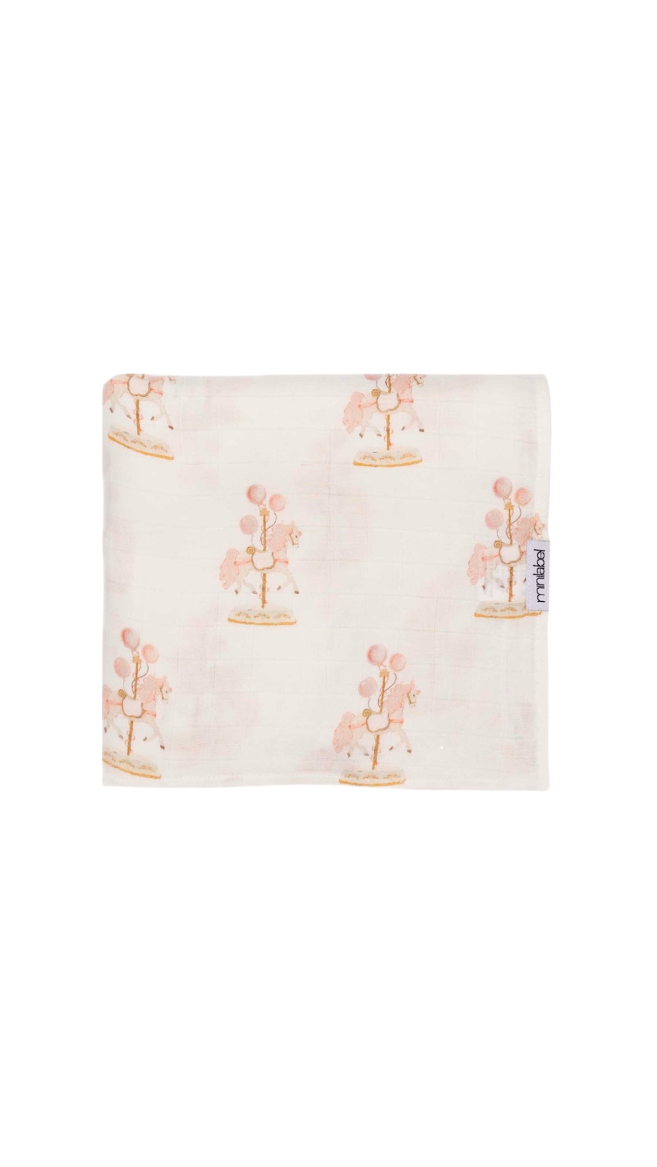 Pink Water Print Carousel Swaddle